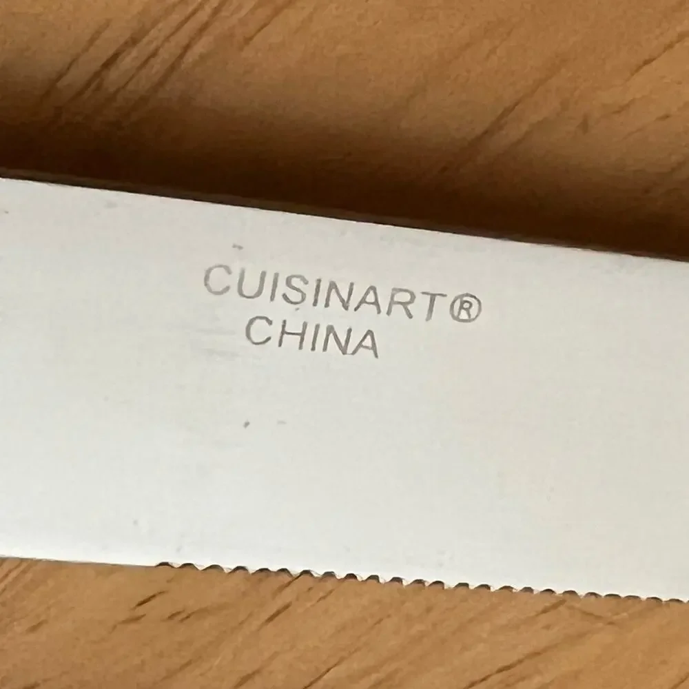 Cuisinart Stainless Steel Knives Set of 4 Smooth Handle 18/10 Flatware China